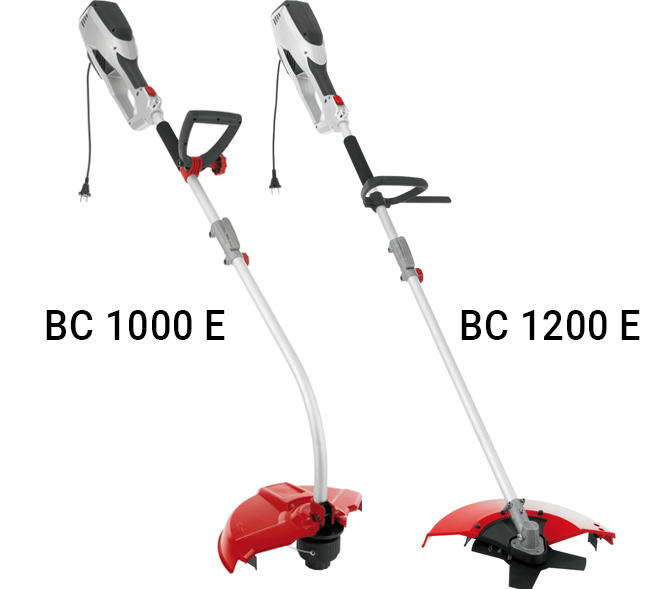 <b>Электроториммеры GEOS</b> выпускаются в двух исполнениях. BC 1000 с изогнутой штангой, что обеспечивает великолепную мобильность в труднодоступных уголках вашего сада.
BC 1200 - более мощный тример, с прямым валом, и с блоком регулятора мощности.