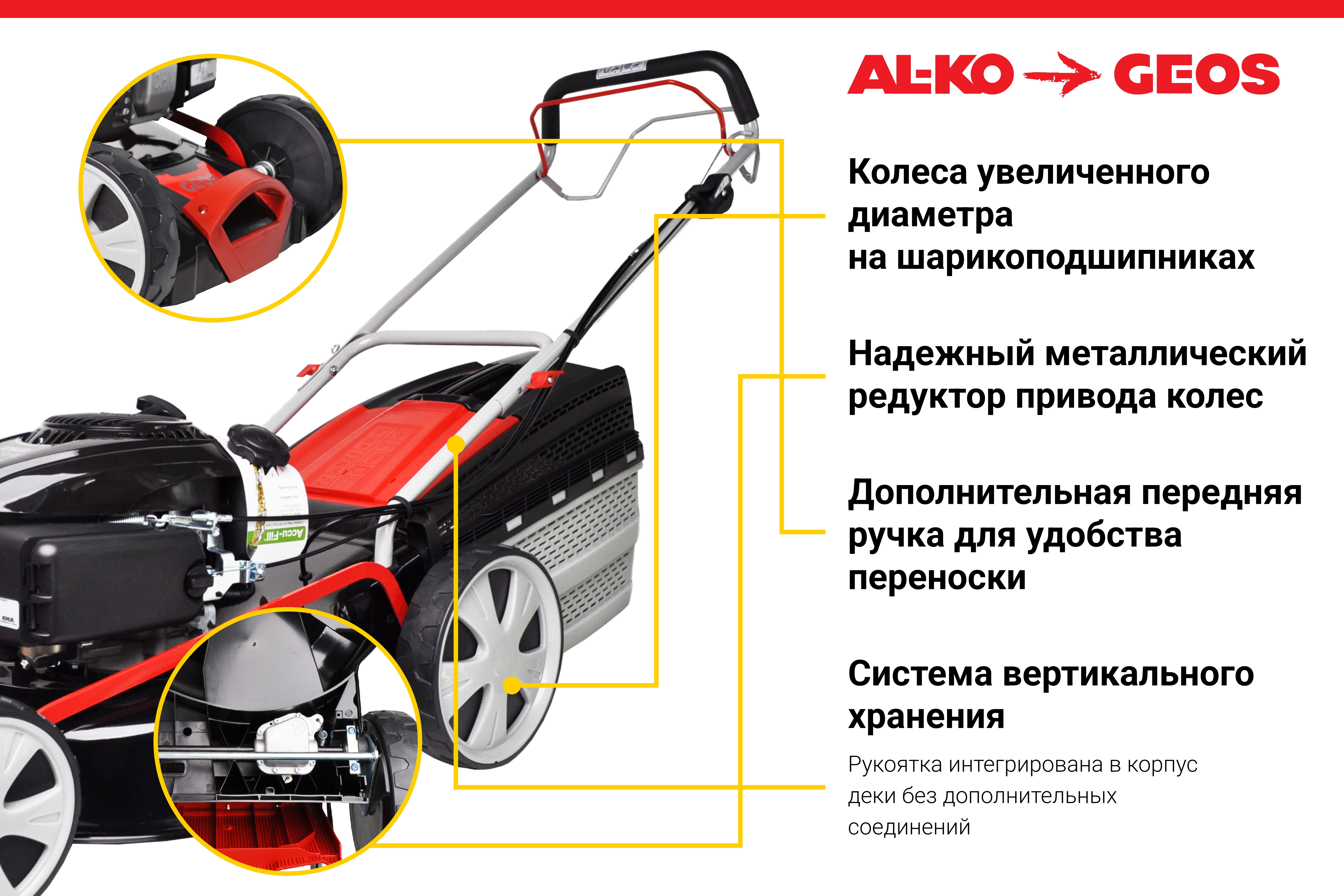 Газонокосилка бензиновая GEOS Classic 51 SP-K Plus