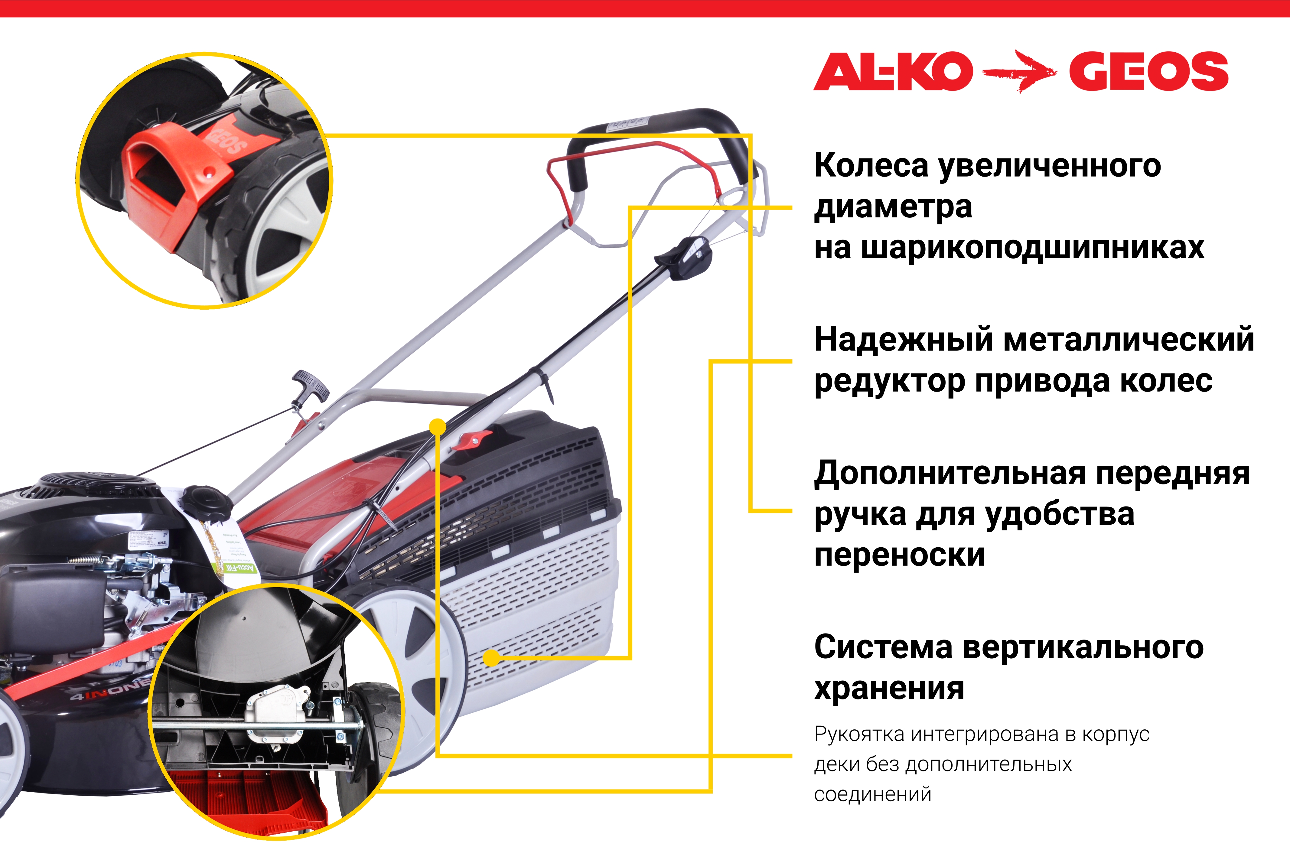Газонокосилка бензиновая GEOS Classic 46 SP-K Plus