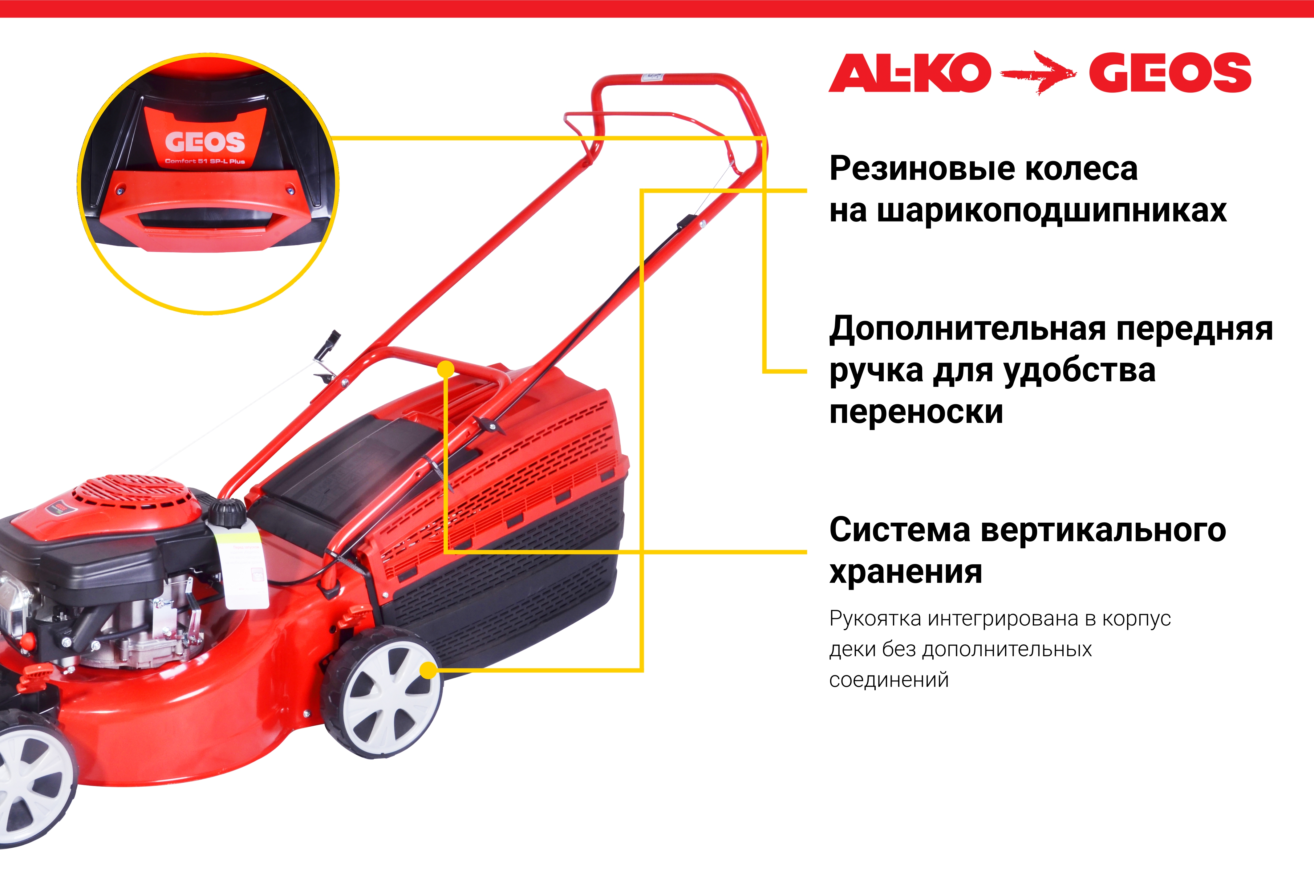 Газонокосилка бензиновая GEOS Comfort 46 P-S