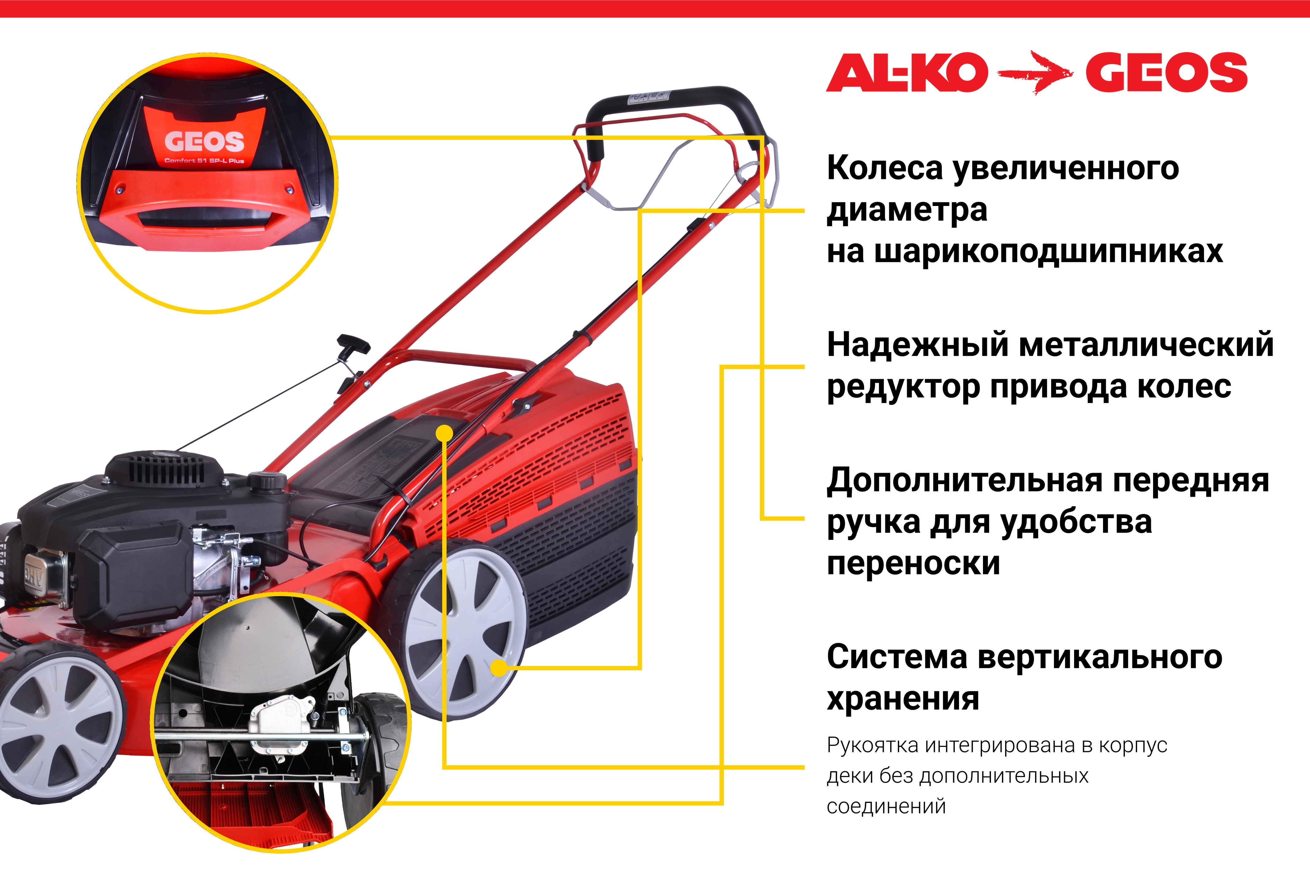 Газонокосилка бензиновая GEOS Comfort 51 SP-L Plus